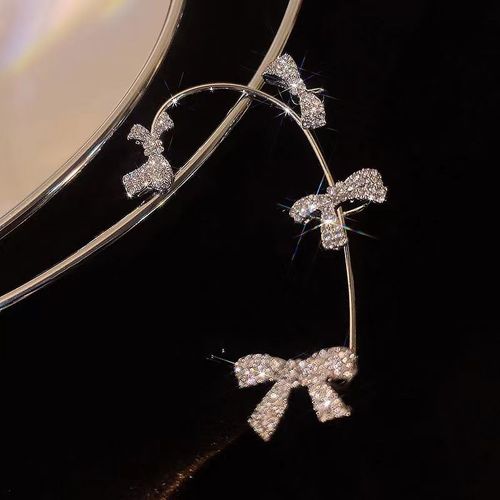 Clips D'oreille Papillon En Métal Plaqué Argent Pour Femme, Manchette D'oreille En Biscuits, Boucles D'oreilles Sans Piercing, Bijoux De Mariage, Rotterdam Kling