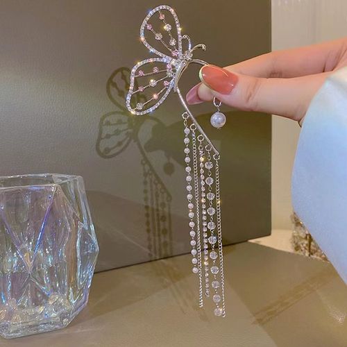 Clips D'oreille Papillon En Métal Plaqué Argent Pour Femme, Manchette D'oreille En Biscuits, Boucles D'oreilles Sans Piercing, Bijoux De Mariage, Rotterdam Kling
