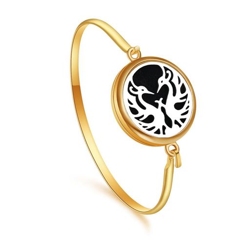 Bracelet Magnétique En Acier Inoxydable Doré, Bijoux D'aromathérapie, Diffuseur D'huiles Essentielles, Médaillons De Parfum, Poignées Amovibles
