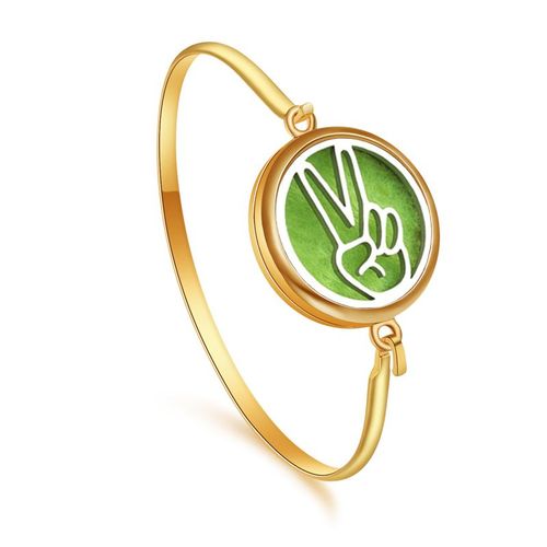 Bracelet Magnétique En Acier Inoxydable Doré, Bijoux D'aromathérapie, Diffuseur D'huiles Essentielles, Médaillons De Parfum, Poignées Amovibles