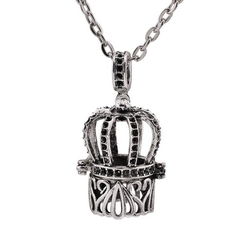 Collier Aromathérapie En Forme De Poisson Rouge Pour Femmes, Boule De Musique, Diffuseur D'huile Essentielle, Médaillon De Parfum Vintage, Pendentif Couronne, Bijoux À La Mode