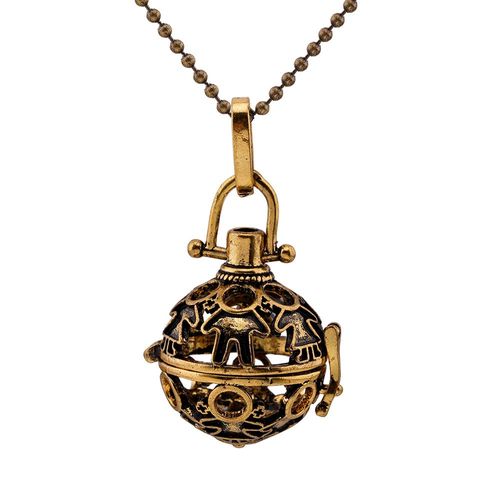 Collier Aromathérapie En Forme De Poisson Rouge Pour Femmes, Boule De Musique, Diffuseur D'huile Essentielle, Médaillon De Parfum Vintage, Pendentif Couronne, Bijoux À La Mode