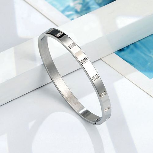 Bracelet Et Jonc En Cristal De 6mm De Large En Acier Inoxydable Pour Femme, Bijoux De Style Avocat, Bracelet Document En Or Et En Acier, Cadeau Doux