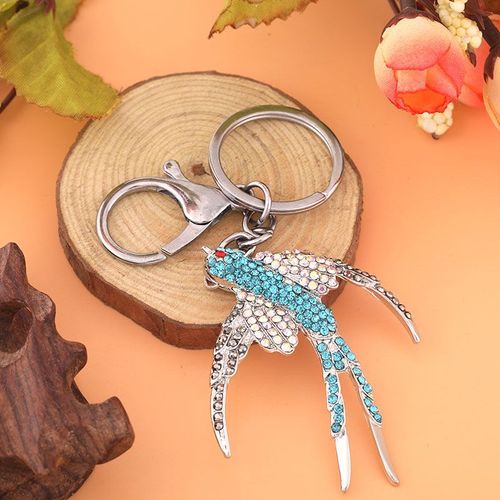 Porte-Clés En Métal Brillant Et Mignon Pour Femme, Bijou De Style Hibou En Zircon, Accessoire Romantique, Pendentif De Sac Fin, À La Mode, Nouveauté
