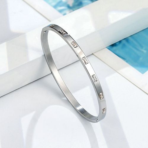 Bracelet En Cristal De Carillon Pour Femme, Bracelet En Acier Inoxydable, Beau Cadeau, Bijoux Fantaisie, Diamètre 5.9cm