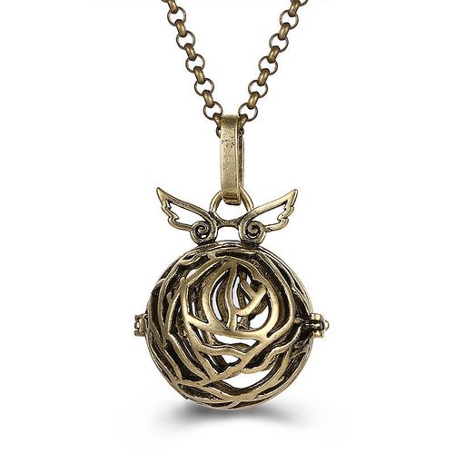 Diffuseur D'aromathérapie Vintage Du Mexique Pour Femme, Médaillons D'appel, Collier Doré, Pendentif De Haute Qualité, Bijoux Simples, Cadeau Tendance