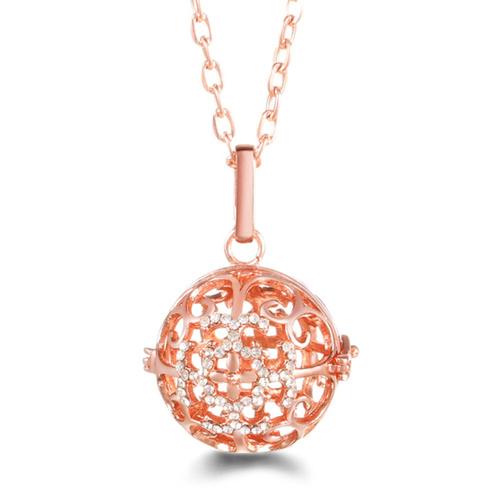 Collier Diffuseur D'huile Essentielle Pour Femme, Médaillon D'aromathérapie, Pendentif Note De Musique Bola, Bijoux Cadeau, Tendance, Mexique