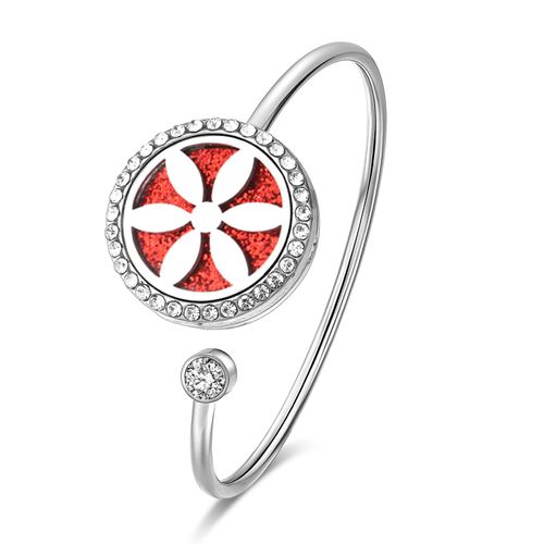 Bracelet D'aromathérapie En Cristal Pour Femme, Conception D'ailes D'ange, Parfum, Diffuseur D'huiles Essentielles, Médaillons En Acier Inoxydable, Cadeau De Bijoux, Nouveau