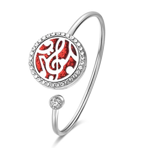 Bracelet D'aromathérapie En Cristal Pour Femme, Conception D'ailes D'ange, Parfum, Diffuseur D'huiles Essentielles, Médaillons En Acier Inoxydable, Cadeau De Bijoux, Nouveau