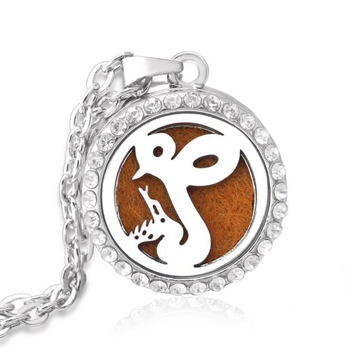 Collier Médaillon Diffuseur Douze Constellations En Acier Inoxydable, Pendentif Sexuellement, Huile Essentielle, Aromathérapie, Cadeau Bijoux Femme, Neuf
