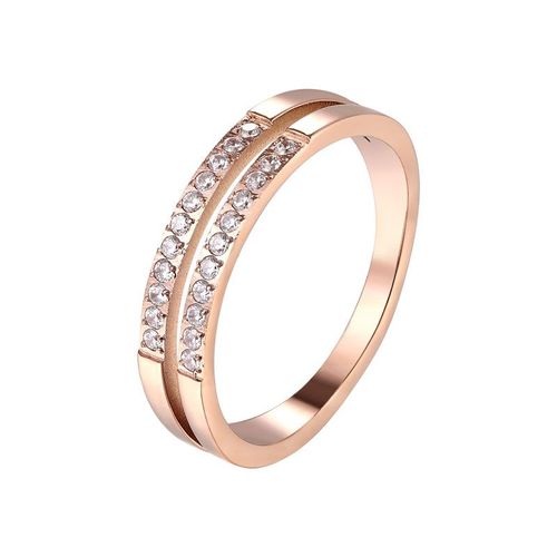 Bague Double Couche Avec 22 Anneaux En Zircon, Pour Mariage, En Acier Titane, Marque De Qualité Supérieure, Vente En Gros