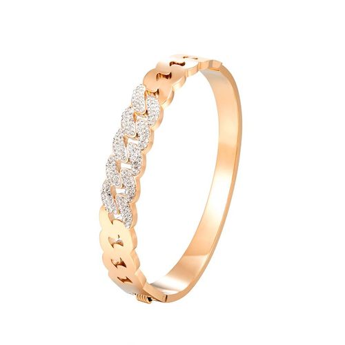 Bracelet En Acier Inoxydable Imitation Cristal Blanc, Haute Qualité, Design En Forme De Chaîne, Bijoux, Cadeaux Pour Femmes, Vente En Gros