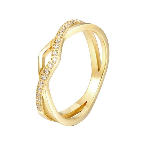 Bague En Acier Au Titane Polie Pour Femme, Double Ligne, Croix, Une Ligne, Cnc, Incrusté, Élégant, Bijoux, Amour, Cadeau, Vente En Gros