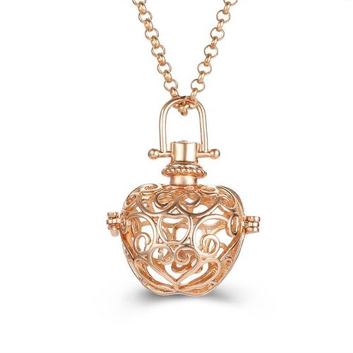 Diffuseur D'aromathérapie Vintage Du Mexique Pour Femme, Médaillons D'appel, Collier Doré, Pendentif De Haute Qualité, Bijoux Simples, Cadeau Tendance