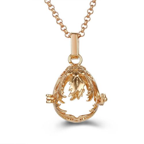 Diffuseur D'aromathérapie Vintage Du Mexique Pour Femme, Médaillons D'appel, Collier Doré, Pendentif De Haute Qualité, Bijoux Simples, Cadeau Tendance