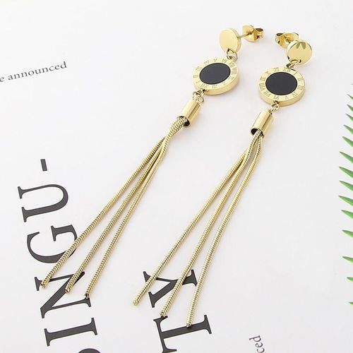 Boucles D'oreilles Rondes Avec Chiffres Romains Pour Femme, Bijoux En Or Rose, À La Mode, Vente En Gros
