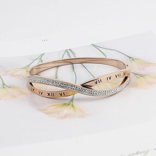 Bracelet Croix En Acier Au Titane Pour Femme, Bijoux En Chiffres Romains, Cadeau D'amour, Marque Classique, Chaud, Qualité Supérieure