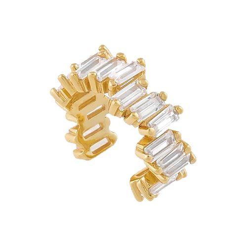 Boucles D'oreilles Créoles En Argent Regardé 925 Pour Femmes, Aiguilles D'oreille, Bijoux De Mariage, Cristal Blanc, Or, Luxe, Mode