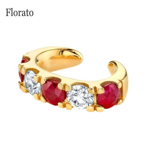 Boucles D'oreilles En Cristal De Zircone Plaqué Or 24 Carats Pour Femmes, Clips D'oreille En Argent Avec Pierres Précieuses, Bleu Et Vert, Tendance De La Mode, Cadeau De Bijoux De Fête