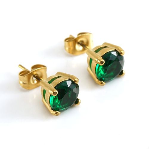 Florato-Boucles D'oreilles Créoles En Argent Regardé 925 Pour Femme, Vintage, Vert, Contre-Indiqué, Mode