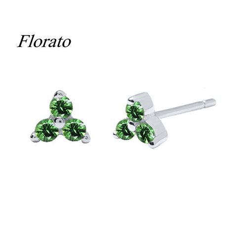 Florato-Boucles D'oreilles Créoles En Argent Regardé 925 Pour Femme, Vintage, Vert, Contre-Indiqué, Mode