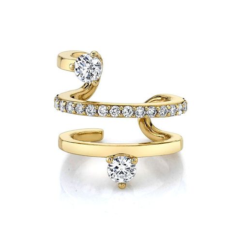 Clips D'oreille Plaqués Or 24 Carats Et Argent 925 Pour Femmes, Clips D'oreille En Cristal, Piercing D'oreille, Minimaliste, Cz, Populaire, Bijoux De Mode