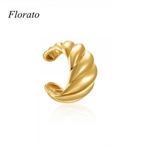 Clips D'oreille Plaqués Or 24 Carats Et Argent 925 Pour Femmes, Clips D'oreille En Cristal, Piercing D'oreille, Minimaliste, Cz, Populaire, Bijoux De Mode
