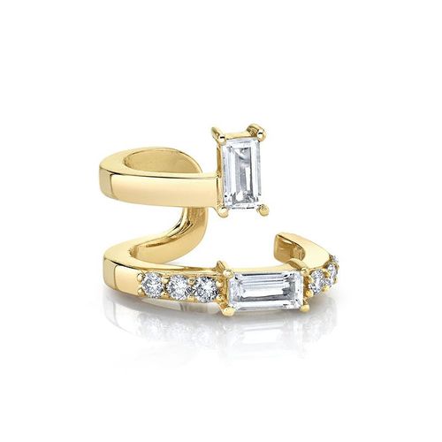 Clips D'oreille Plaqués Or 24 Carats Et Argent 925 Pour Femmes, Clips D'oreille En Cristal, Piercing D'oreille, Minimaliste, Cz, Populaire, Bijoux De Mode