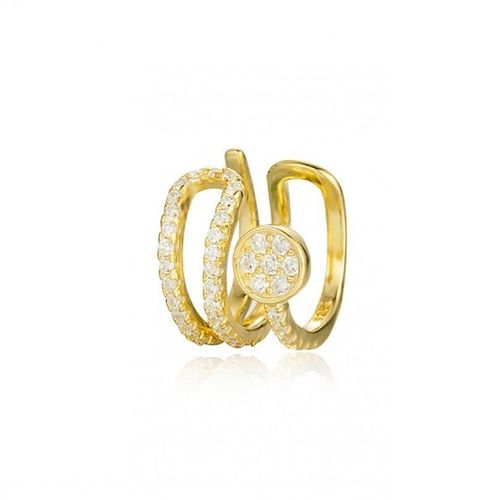 Clips D'oreille Plaqués Or 24 Carats Et Argent 925 Pour Femmes, Clips D'oreille En Cristal, Piercing D'oreille, Minimaliste, Cz, Populaire, Bijoux De Mode