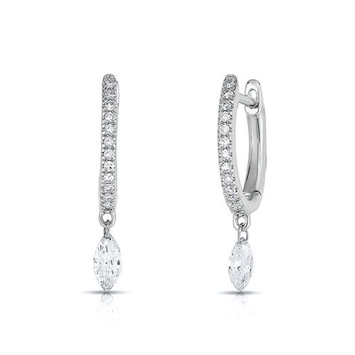 Boucles D'oreilles Créoles En Argent Regardé 925 Pour Femmes, Pendentif Gemme En Cristal, Style Européen Et Américain, Bijoux Fantaisie