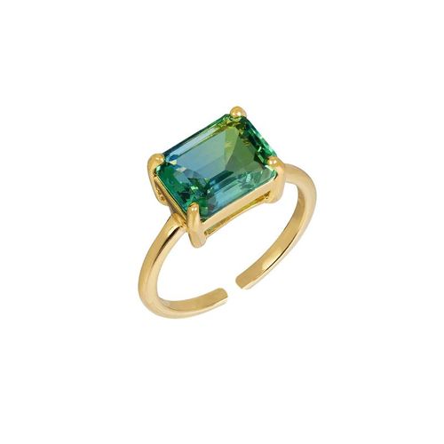 Bague De Fiançailles De Luxe Pour Femmes, Nouvelle Collection, Vintage, Carré, Zircon, Plaqué Or, Turquoise, Cadeau De Mariage