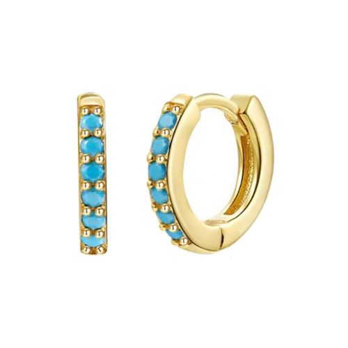 Florato-Boucles D'oreilles Créoles En Argent Regardé 925 Pour Femme, Bleu, Turquoise, Goutte D'oreille, Bijoux, Vente En Gros
