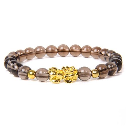 Bracelets En Obsidienne Pour Femmes, Bijou Pixiu, Pierre Naturelle, Perles De Bouddha, Six Gromotto