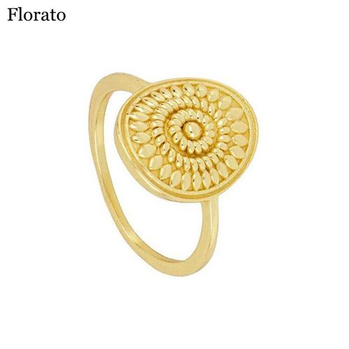 Bagues Brillantes En Zircon Plaqué Or 24k Et Émail Argenté Pour Femmes, Anneaux Ronds Et Simples En Métal, Vente En Gros, Offre Spéciale