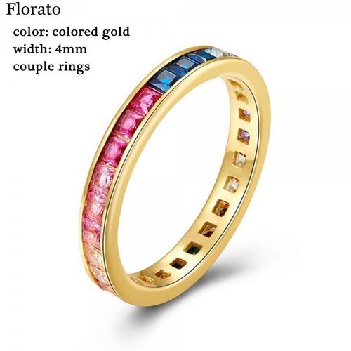 Bagues Brillantes En Zircon Plaqué Or 24k Et Émail Argenté Pour Femmes, Anneaux Ronds Et Simples En Métal, Vente En Gros, Offre Spéciale