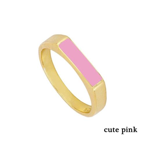 Bagues Brillantes En Zircon Plaqué Or 24k Et Émail Argenté Pour Femmes, Anneaux Ronds Et Simples En Métal, Vente En Gros, Offre Spéciale