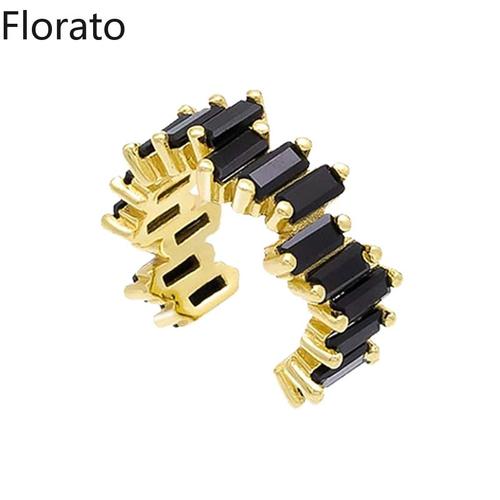 Boucles D'oreilles Plaquées Or 24 Carats Pour Femmes, Cube En Forme De C Coloré, Clip Sur Earcuff, Boucle D'oreille Sans Piercing, Bijoux, 1 Pièce