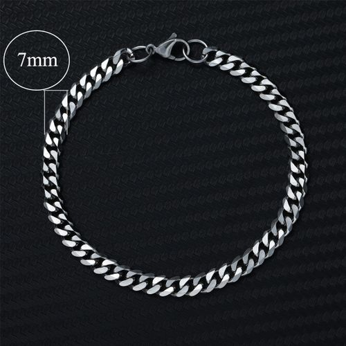 Bracelet À Chaîne En Acier Inoxydable Pour Hommes Et Femmes, Gourmette En Métal, Chaîne À Maillons Cubains, Bijoux De Poignet, Accessoires Féminins, Cadeau D'amis