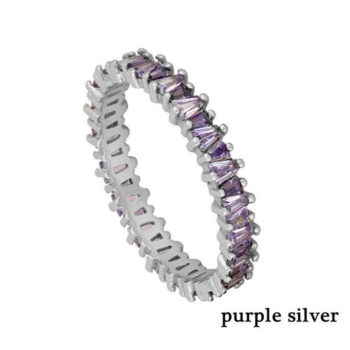 Bagues Brillantes En Zircon Plaqué Or 24k Et Émail Argenté Pour Femmes, Anneaux Ronds Et Simples En Métal, Vente En Gros, Offre Spéciale