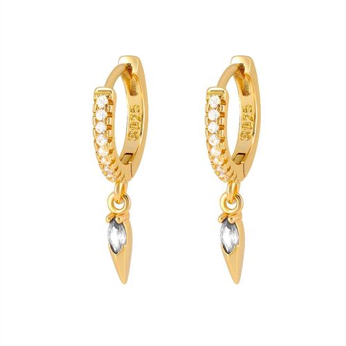 Boucles D'oreilles En Argent Sterling 925, Pendentif En Forme De Croissant De Balle, Cerceau, Personnalité, Cz Punk, Pour Femmes, Bijoux À La Mode, Cadeau