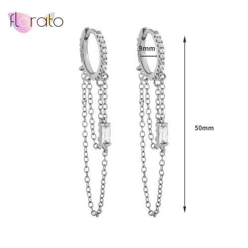 Boucles D'oreilles Créoles En Argent Regardé 925 Pour Femmes, Série En Argent Pur, Pendentif Fleur Papillon Géométrique, Bijoux En Cristal
