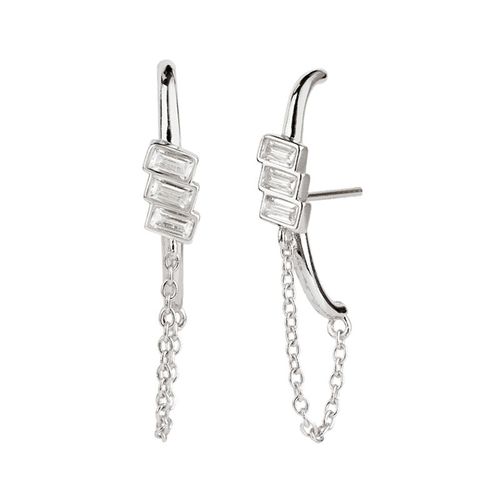 Boucles D'oreilles En Argent 925 Et Clip Pour Femme, Bijoux À La Mode, Piercing Géométrique, Européen Et Américain