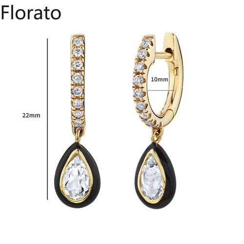 Boucles D'oreilles Créoles En Argent Regardé 925 Pour Femmes, Pendentif Géométrique Exquis, Bijoux, Document Noir