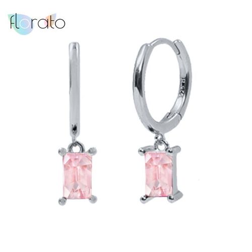 Boucles D'oreilles Créoles En Argent Regardé 925, Géométrie Luxueuse, Série Millac Rose, Pendentif Doux, Cadeaux De Bijoux De Mariage, Mode