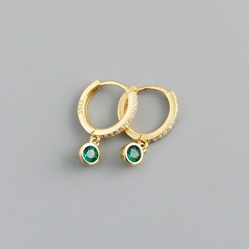 Boucles D'oreilles Rondes En Zircon Multicolore Pour Femmes, Cartilage En Argent Sterling 925, Minimaliste, Huggie Hoop, Bijoux À La Mode