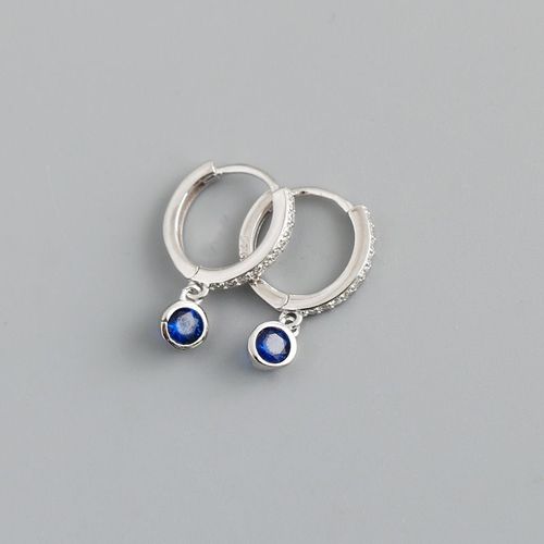 Boucles D'oreilles Rondes En Zircon Multicolore Pour Femmes, Cartilage En Argent Sterling 925, Minimaliste, Huggie Hoop, Bijoux À La Mode