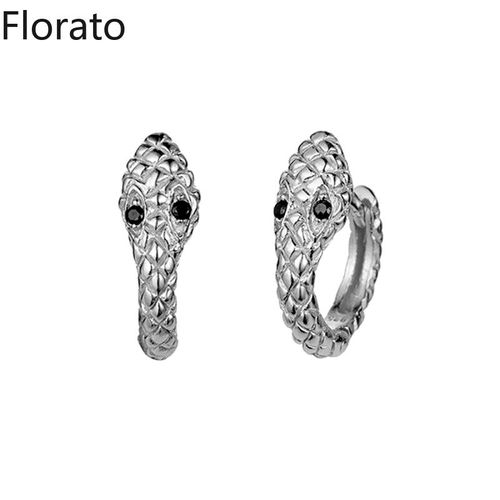 Boucles D'oreilles Créoles En Argent Regardé 925 Pour Femmes, Pendentif Géométrique Exquis, Bijoux, Document Noir