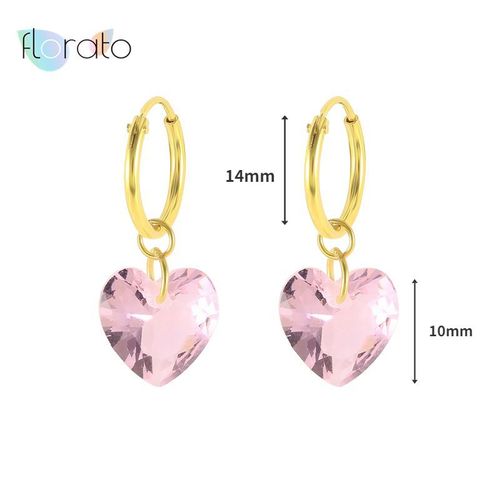 Boucles D'oreilles Créoles En Argent Regardé 925, Géométrie Luxueuse, Série Millac Rose, Pendentif Doux, Cadeaux De Bijoux De Mariage, Mode
