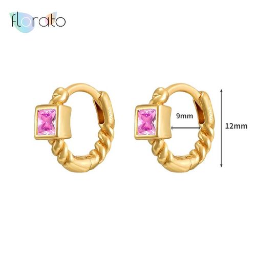 Boucles D'oreilles Créoles En Argent Regardé 925, Géométrie Luxueuse, Série Millac Rose, Pendentif Doux, Cadeaux De Bijoux De Mariage, Mode