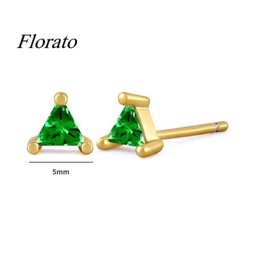 Florato-Boucles D'oreilles Créoles En Argent Regardé 925 Pour Femme, Vintage, Vert, Contre-Indiqué, Mode